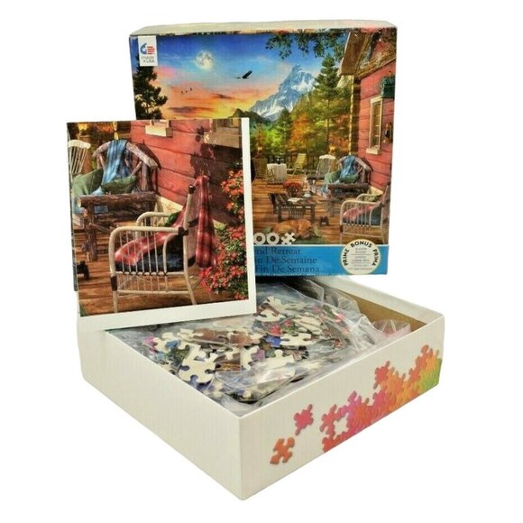 Ceaco Wooden Terrace Sunset by Dominic Davison 1000 Piece Jigsaw Puzzle - Picture 2 of 9